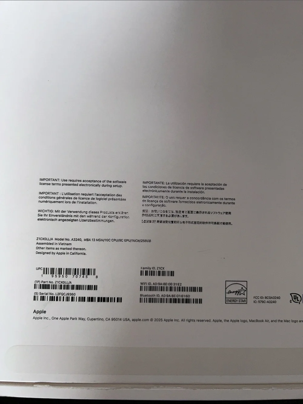 Apple macbook air